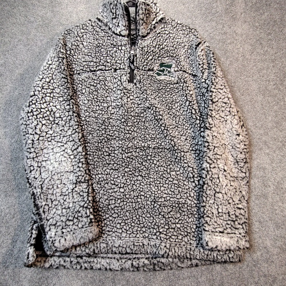 Boxercraft Mens Sweater Gray S Long Sleeve Mock Neck Pullover BM1201